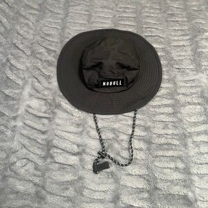 NOBULL Black Boonie Hat Sun Bucket Hat Adjustable Chin Strap Mens Womens S/M